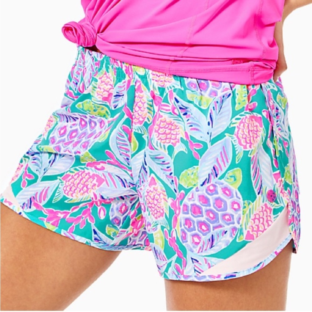 Lilly Pulitzer Pink and Green Athletic Shorts